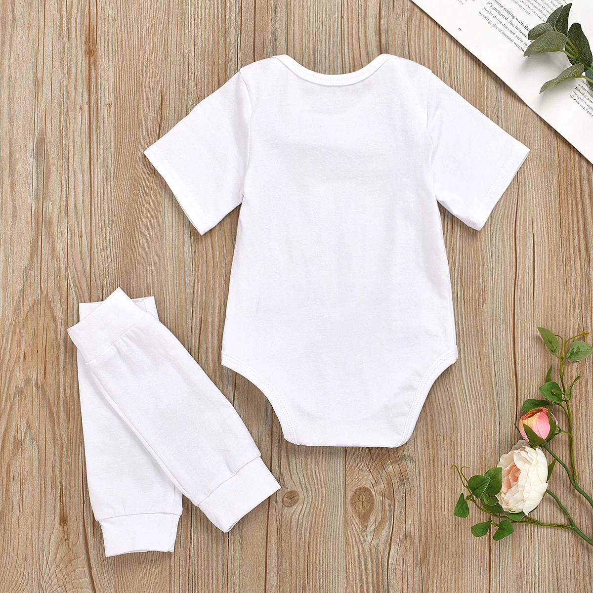 Newborn Baby Girls Boys Short Sleeve Romper Tops Jumpsuit Socks Leg Warmers Outfits Clothes Set | Мать и ребенок