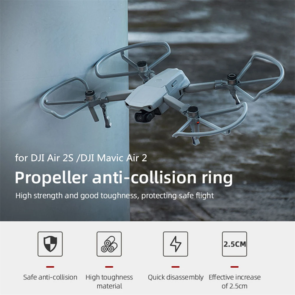 

Для DJI Air 2S /DJI Mavic Air 2 защитное кольцо для пропеллера с повышенным посадочным шасси защита для дрона защитный чехол Аксессуары