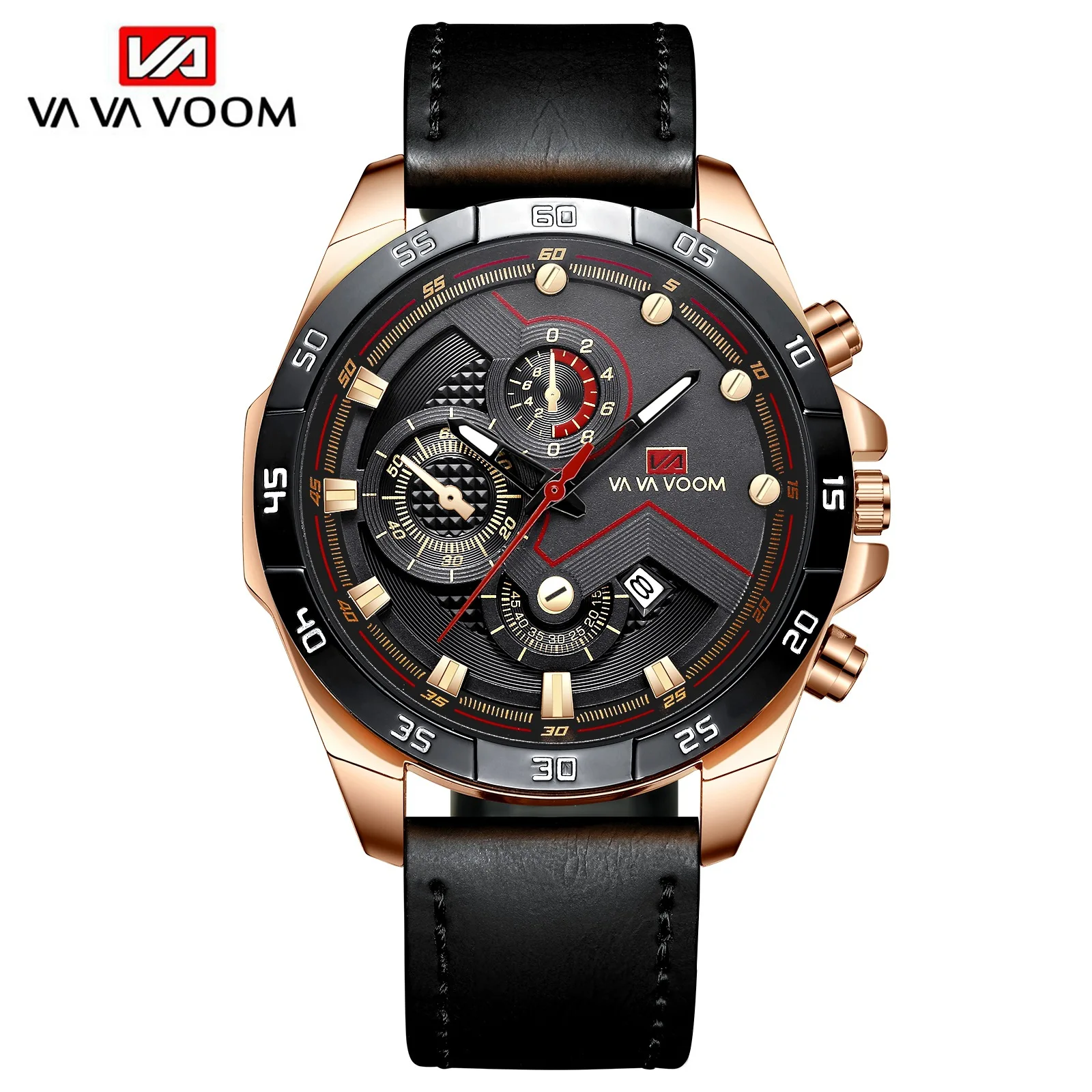 

Men's belt waterproof fashion sports watch calendar student men's quartz watch