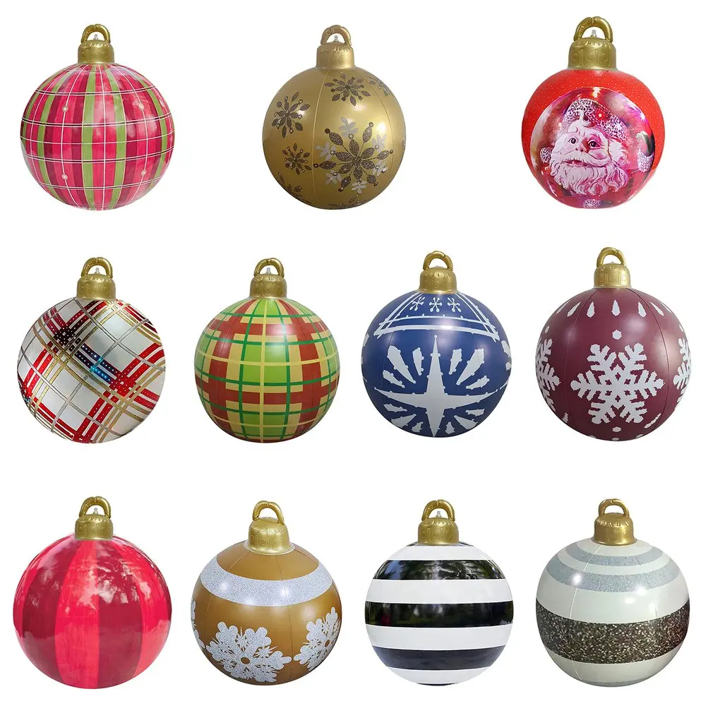 

Christmas Inflatable Ball Giant PVC Holiday Decoration Ball Outdoor Christmas Tree Decorations Ball With Specular Reflection