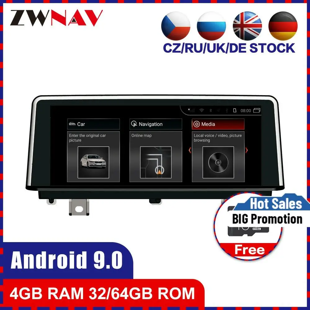 Автомобильный мультимедийный плеер 4 + 64 ГБ Android 9 0 GPS аудио navi для BMW X1 F48 2015 2016 2017 2018