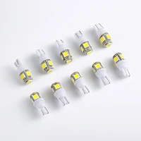 10pcs car led 12v t10 light t10 5050 super white 194 168 w5w t10 led parking bulb auto wedge clearance lamp car styling