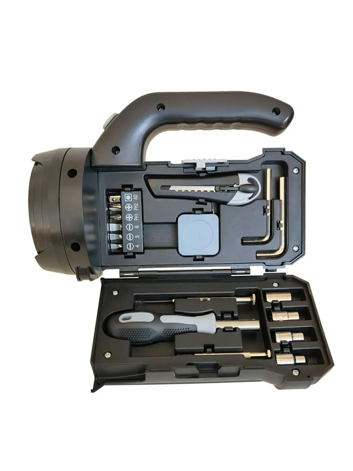 

Outdoor Home Work Lighting Flashlight Tool Set Portable Lamp Hardware Tool Set Combination Repair Kit With Flashlight Box