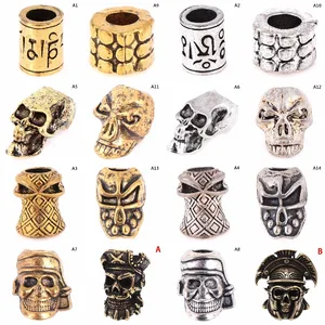 Новые бусы на веревочке, металлические шармы, череп для браслета из Паракорда, плетеные детали, подвески сделай сам, пряжка, ножевые ремни