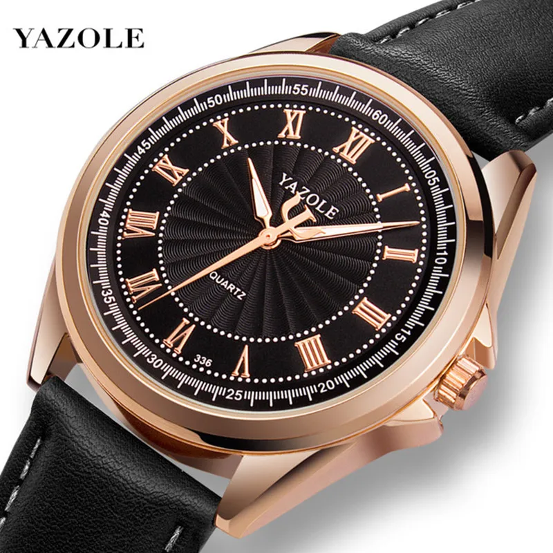 Новые мужские часы YAZOLE роскошные модные наручные ведущей марки для мужчин чехол