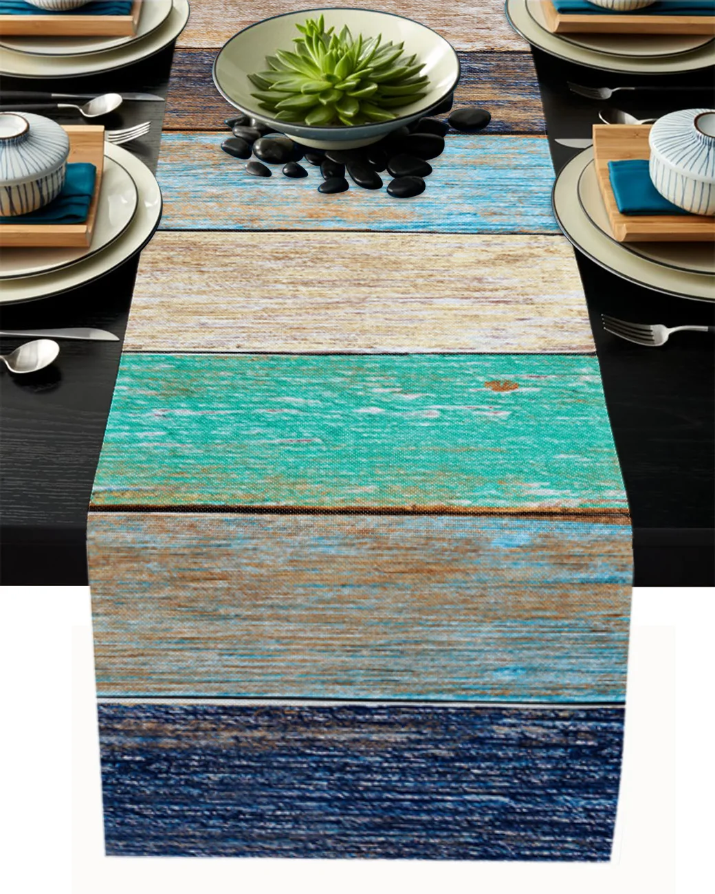 

Винтажная настольная скатерть с деревянной текстурой, Свадебный декор, настольный флаг, рождественские украшения для дома, скатерть