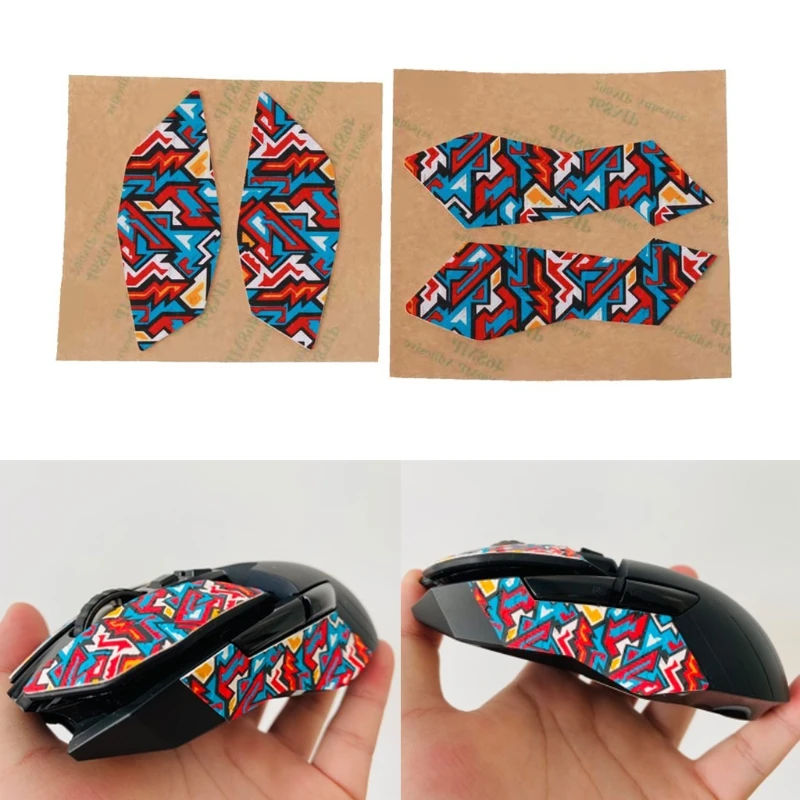 

Hotline Games Colorful Mouse Anti-Slip Tape Side Stickers Skates for logitech G900/G903 Mouse Sweat Resistant Pads