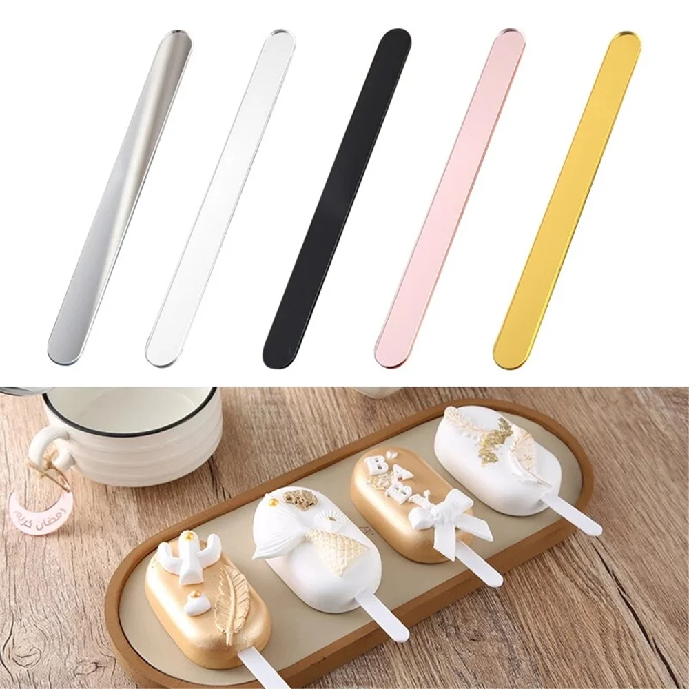 

50pcs Acrylic Ice Cream Sticks Popsicle Stick Kids Diy Ice Cream Sticks Crafts Popsicle Stick Mould 11.5x1x3cm Handmade Making