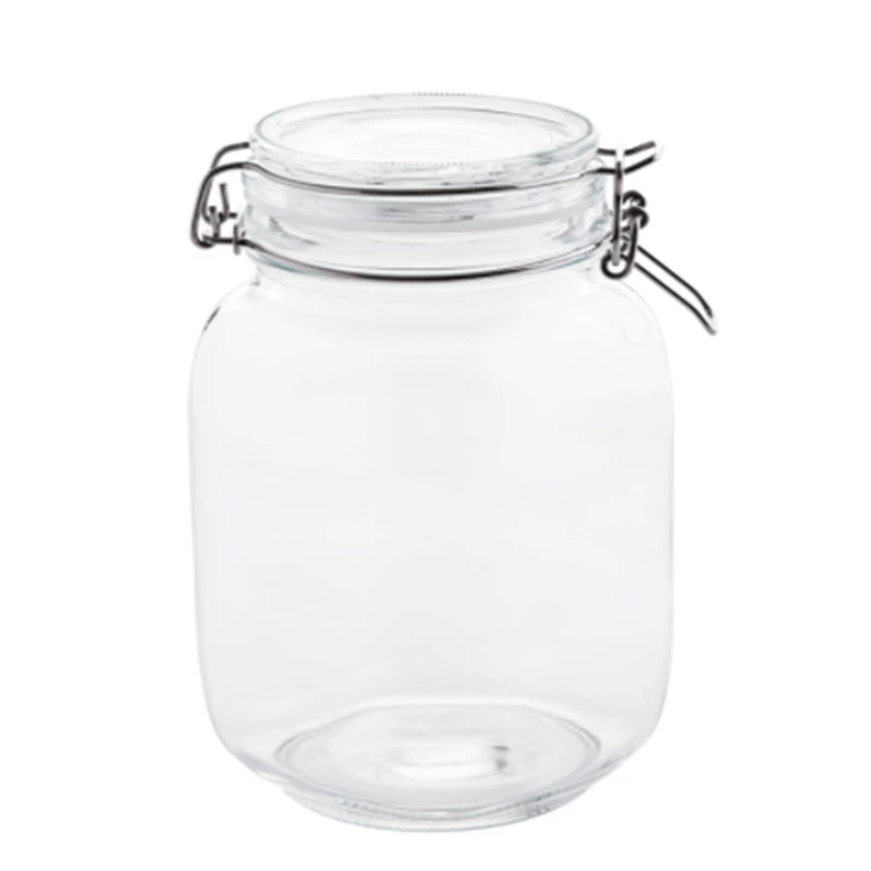 Mason Jar из нержавеющей стали Пряжка стеклянная бутылка для хранения еды кухонные