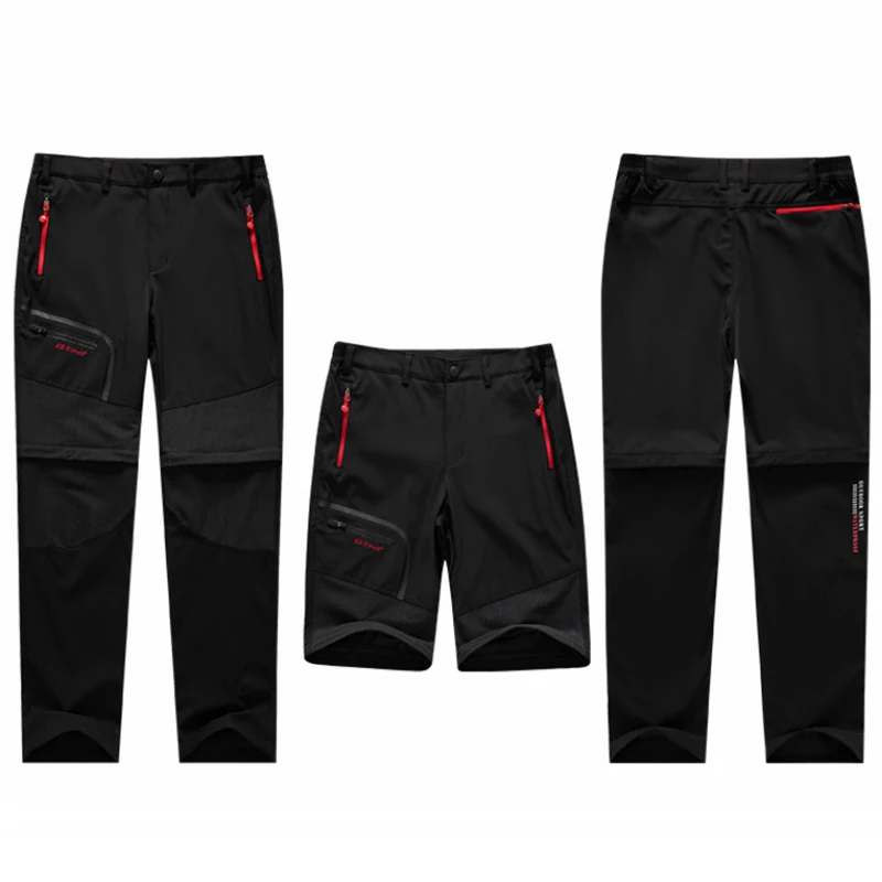 

Summer New Hiking Long Pants Men Trekking Fishing Trousers Plus Size Waterproof Breathable Removable Outdoor Camping Clothes