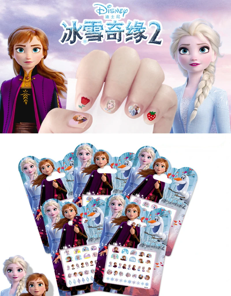NEW Disney  girls frozen Princess elsa Anna Nail Stickers Toys snow White  Sophia Mickey Minnie kids earrings Cartoon toys images - 6