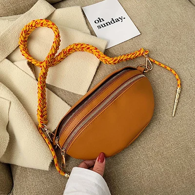 orange DORANMI кожаный поясной пакет Женские поясные сумки Роскошные брендовые дизайнерские поясные дорожные нагрудные сумки на молнии Nerka BG063 - Цвет: orange