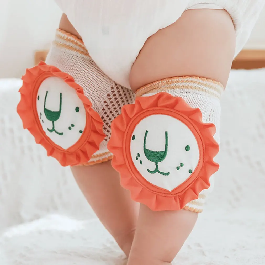 

Infants Non-slip Infant Girls Boys Knee Pads Protector Crawling Elbow Kneepad Terry Thick Mesh Breathable Warmer
