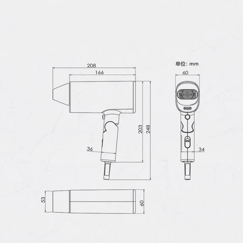 Xiaomi SMATE, складной фен с ручкой, бытовые парикмахерские инструменты, фен для горячей и холодной воды, 220 В, 1600 Вт, отрицательный ион для дома и путешествий