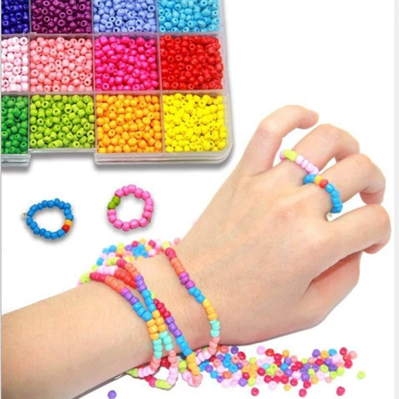 

DIY Handmade Beaded Material Jewelry Handmade Rice Bead Alphabet Bead Necklace Bracelet Production