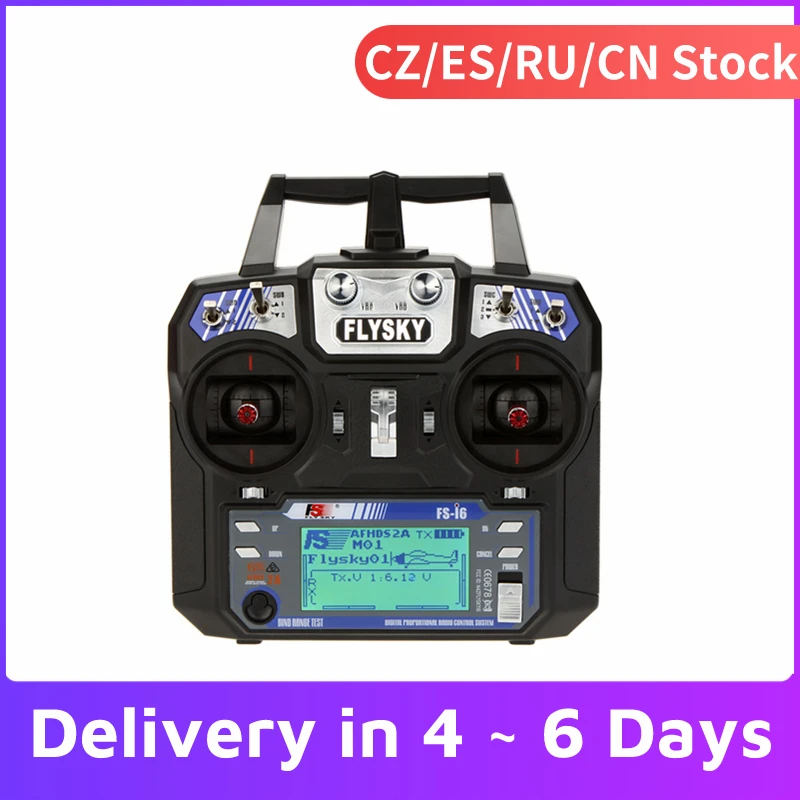 Flysky FS-i6 AFHDS 2A 2.4GHz 6CH Radio System Transmitter for RC Helicopter Glider with FS-iA6 Receiver Mode 2 | Игрушки и хобби