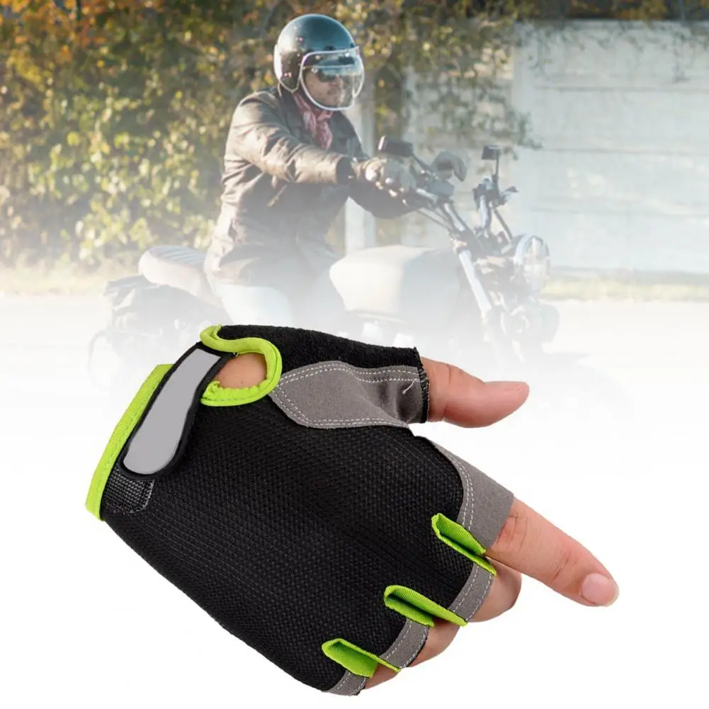 

2Pcs Practical Gloves Wear-resistant High Performance Breathable And Anti-scratch Microfiber Faux Leather Portable Half Finger H