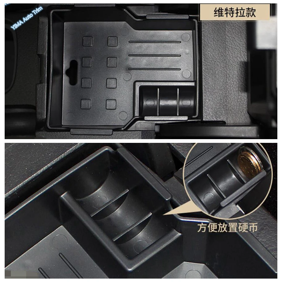 lapetus central container box storage box phone tray accessory cover kit fit for suzuki vitara escudo 2015 2021 plastic free global shipping