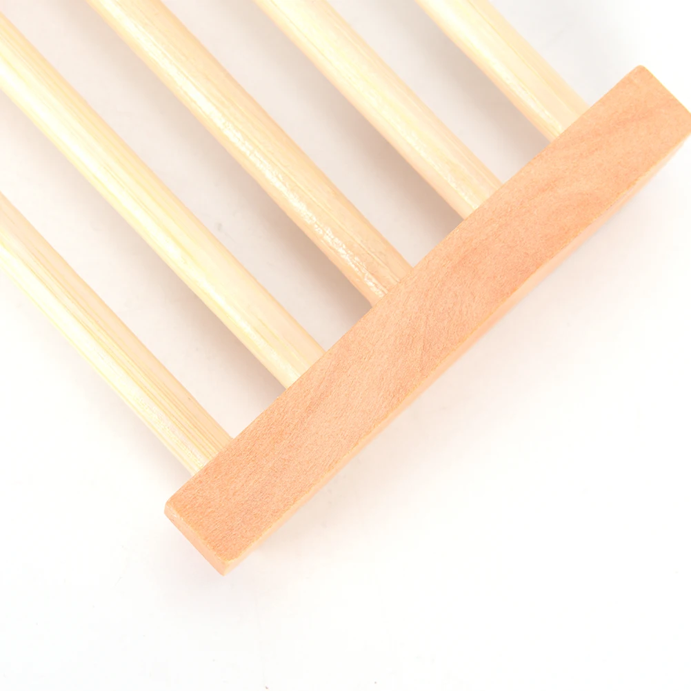 

1PCS Trendy Wooden Soap Dishes Natural Wood Soap Box Bath Holder Soap Ecological Care Trapezoid Soap Dish