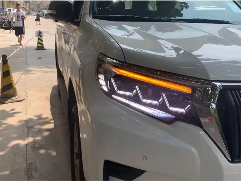 2 шт.~ 2019y автомобильный bupmer головной светильник для Toyota Prado головной светильник LC150 Cruiser автомобильные аксессуары светодиодный фонарь Prado налобный фонарь