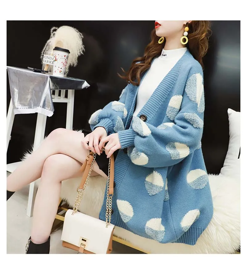 NiceMix женские свитера кардиганы сезон весна осень Одежда в Корейском стиле