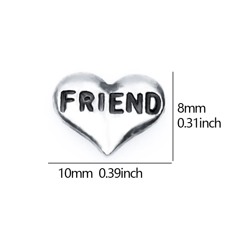 

20Pcs/Lot Friend Alloy Floating Charms Hand-made DIY for Glass Lockets
