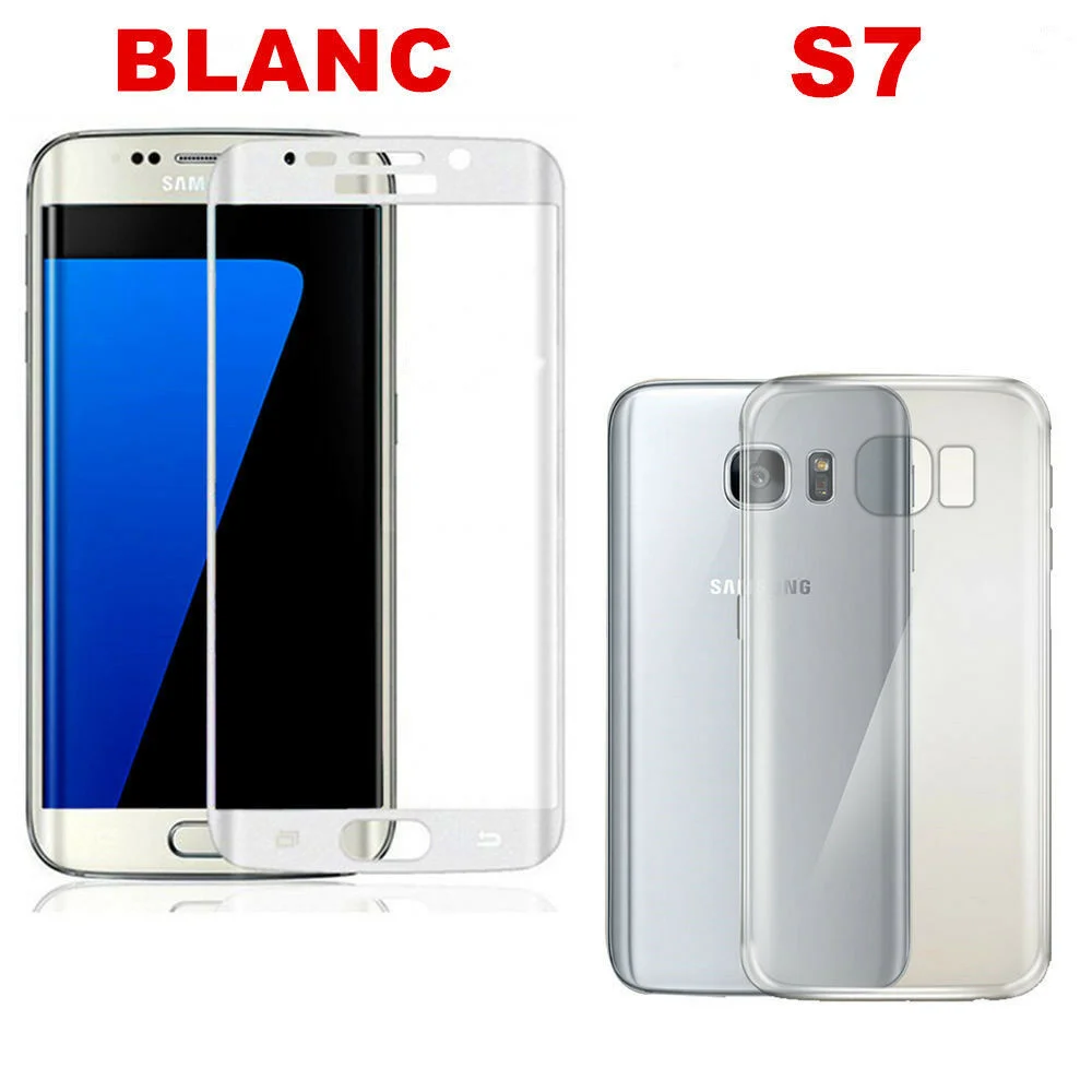 

Защитная пленка из закаленного стекла 3D для SAMSUNG GALAXY S7 + чехол из ТПУ