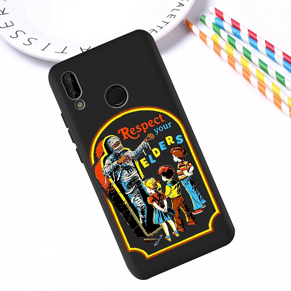 

phone case For Huawei P40 P30 Pro P20 P10 P8 Lite 2017 Mate 30 20 10 Lite Pro funda Funny Halloween Satan Vintage silicone cover