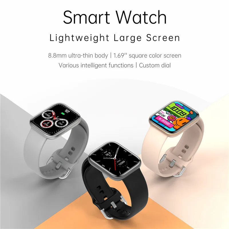 

G69 Smartwatch Men Full Touch 1.69 Inch Multi-Sport Mode Smart Watch Women Heart Rate Monitor For iOS Android