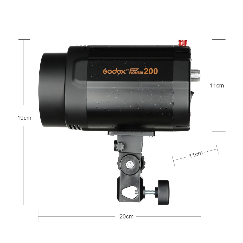 Godox 200 Вт мини портативный моно светильник фотостудия стробоскоп вспышка свет