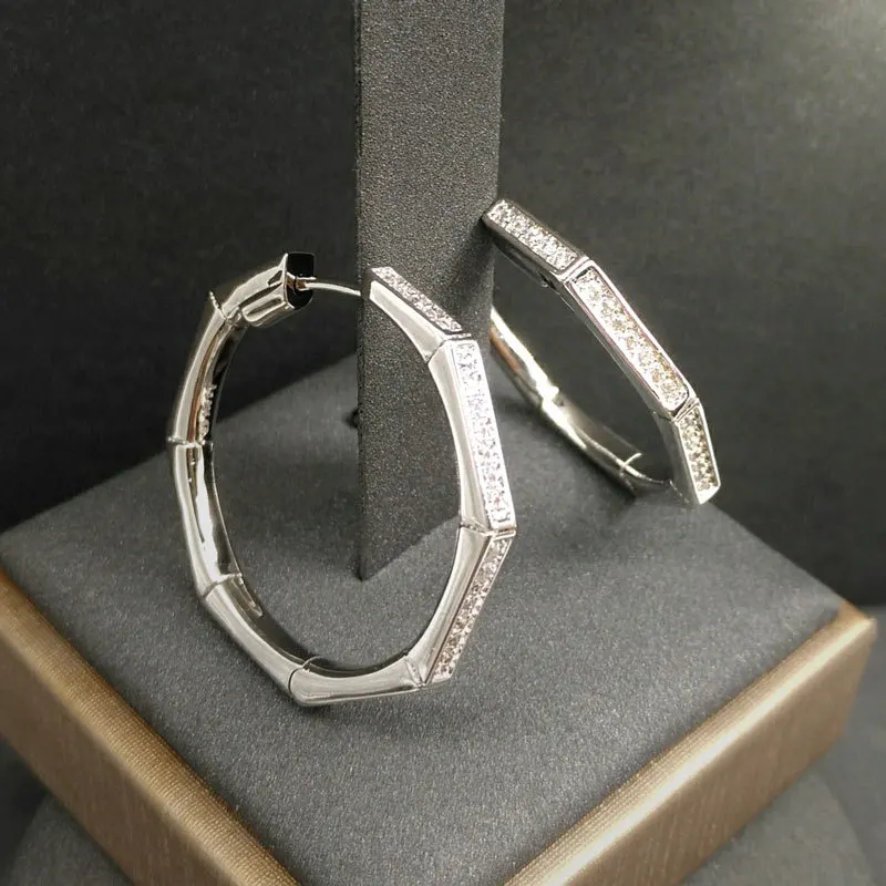 

Ear Ring Geometric Big Luxury Earring S925 Sterling Silver Earring Fashion European and American Style Contracted Earring Brand