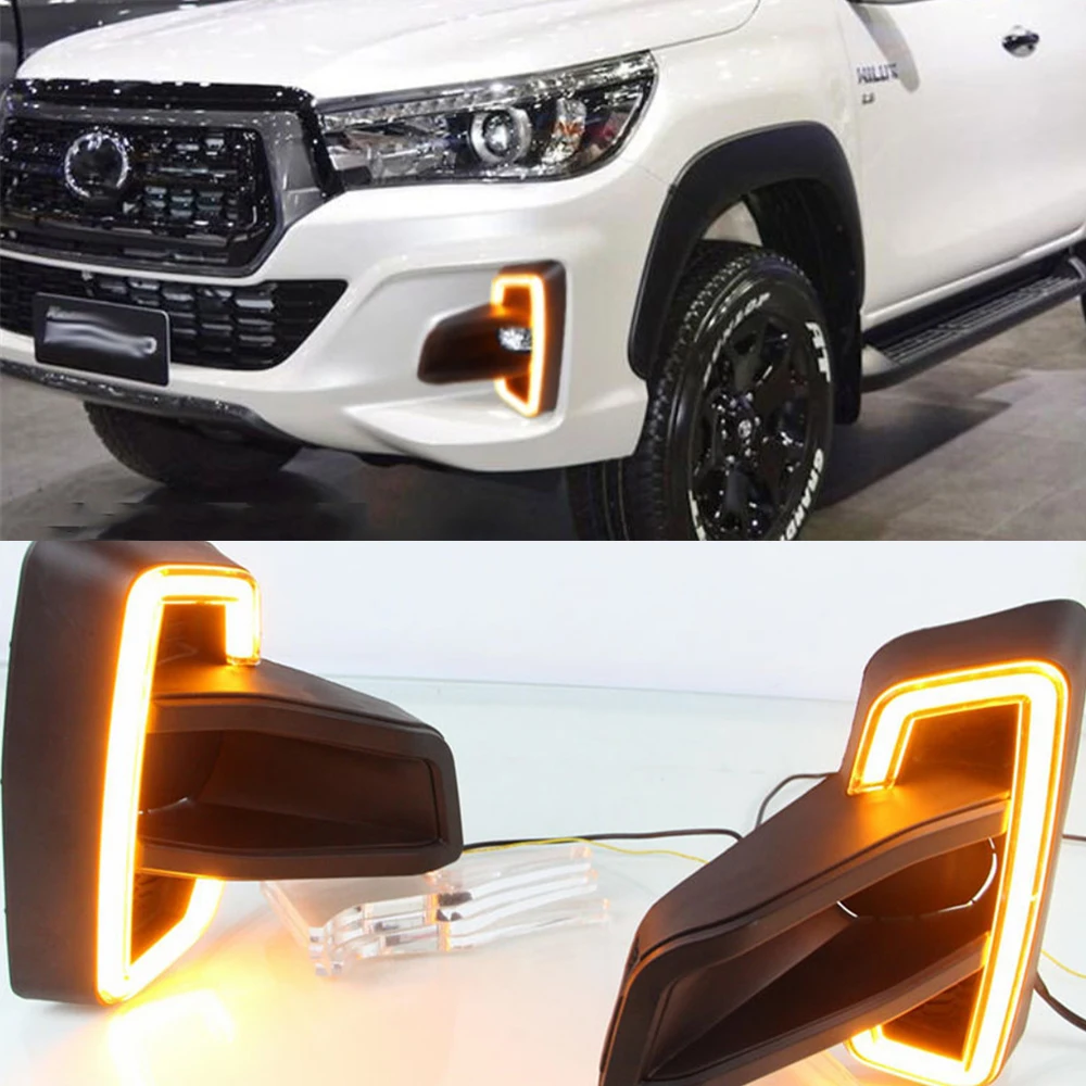 1 комплект для Toyota Hilux Revo порно фильмы 2018 2019 противотуманная фара желтый сигнал