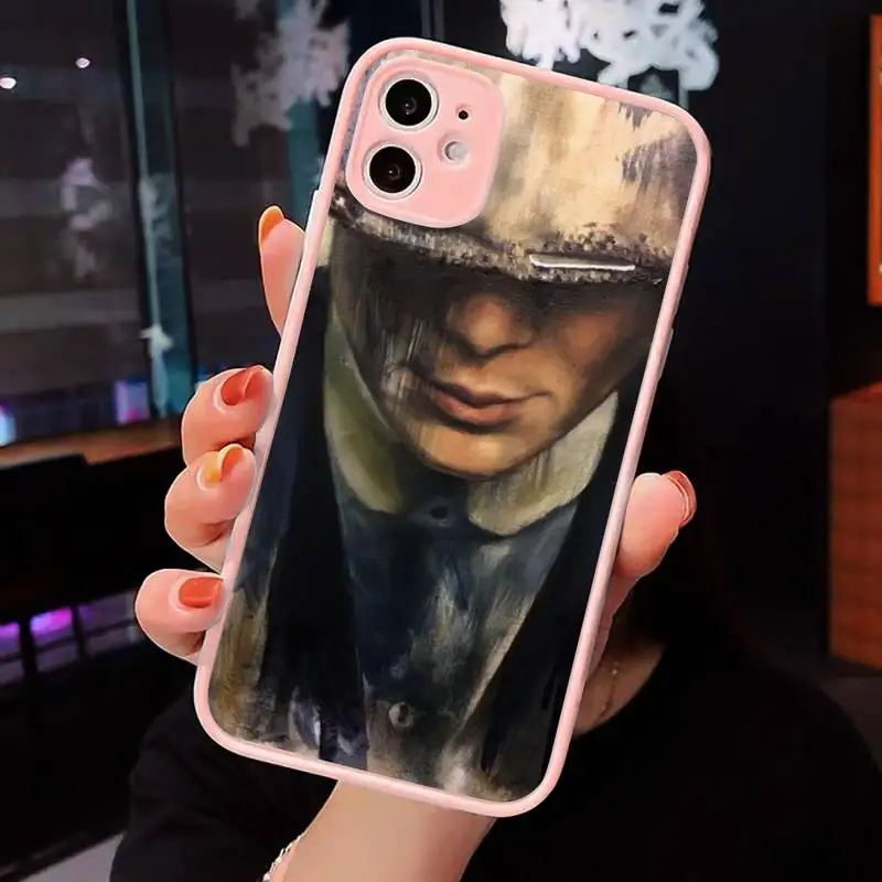 

Peaky Blinders Phone Case For iPhone 12 11 Mini Pro XR XS Max 7 8 Plus X Matte transparent Pink Back Cover