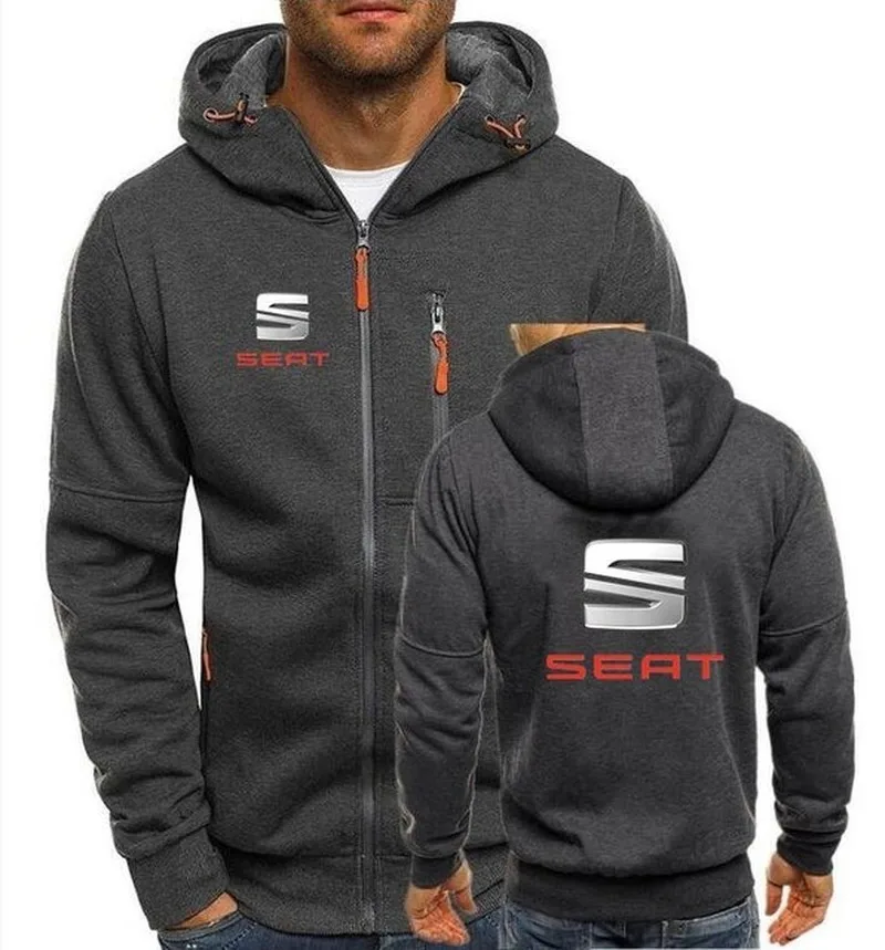 

2021 Brand for SEAT Hoodies Men man Zipper Coat Hoodies&Sweatshirts hoodie Jacket