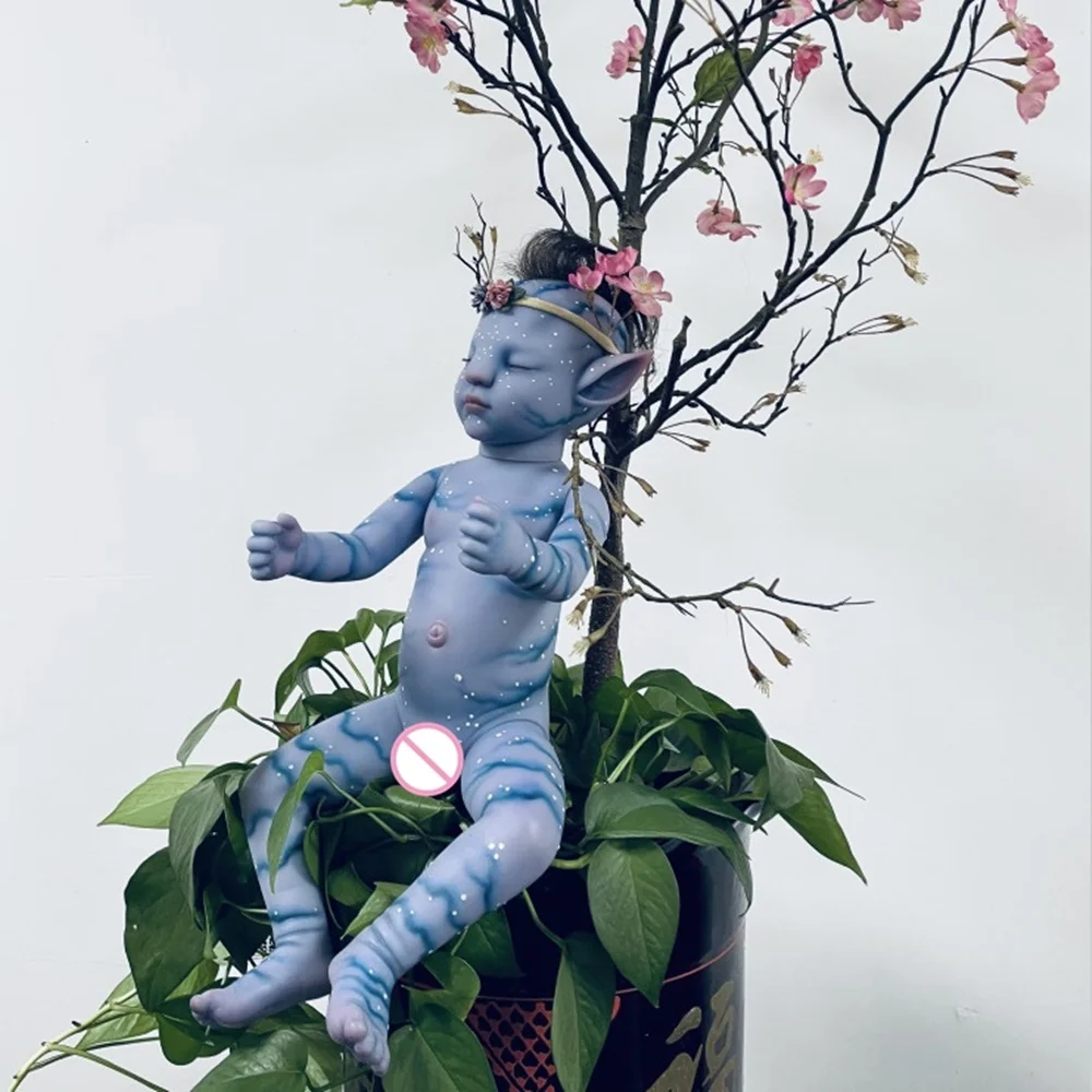 

30/55cm Realistic Reborn Handmade Fantasy Baby Boy Avatar Doll Full Body Vinyl Silicone Lifelike Newborn Baby Doll Eyes Closed