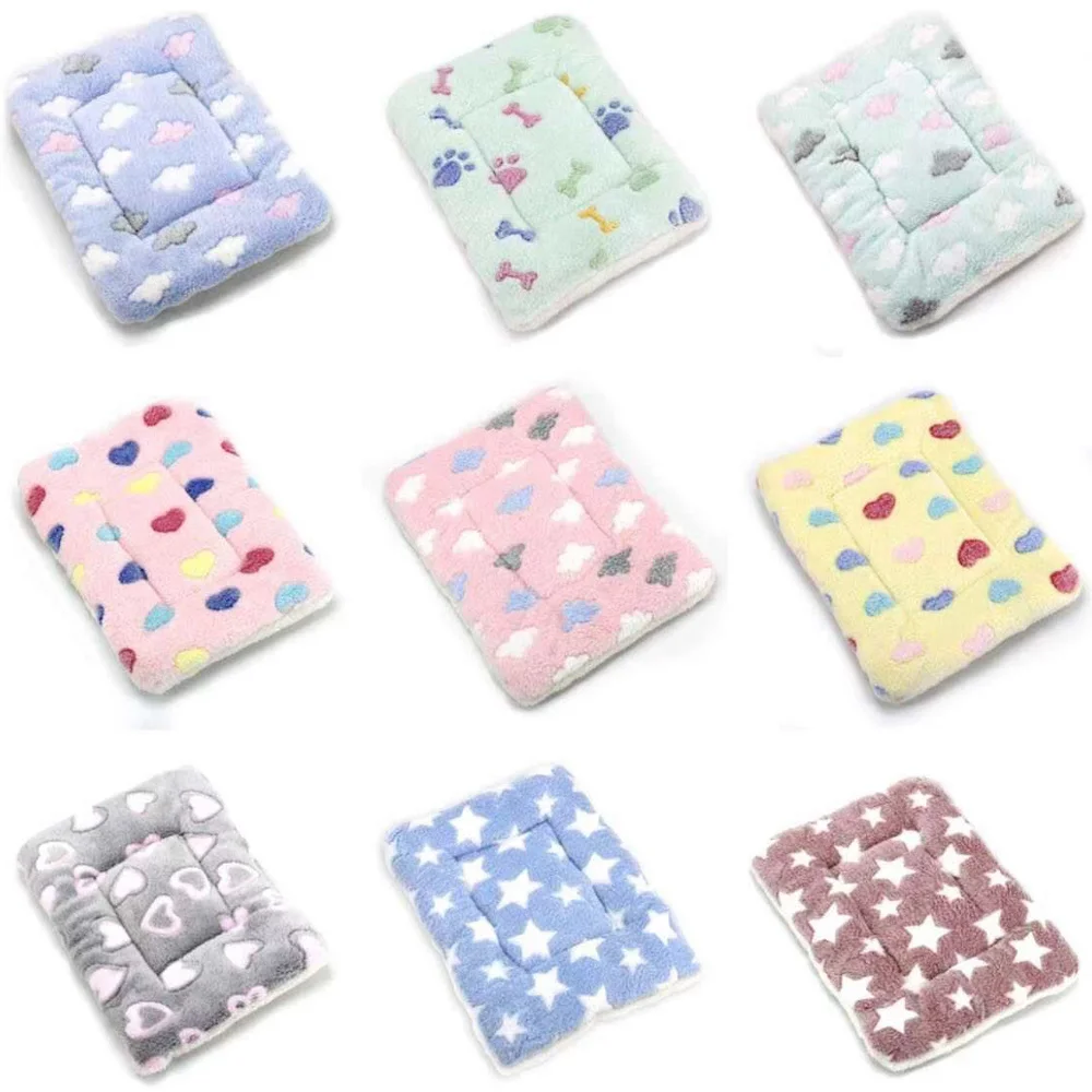 Мягкий утолщенный коврик для домашних животных фланелевое одеяло собаки кота