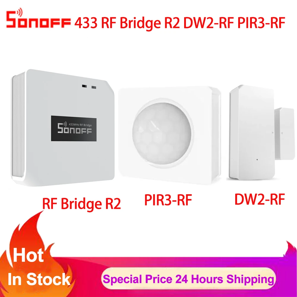 Беспроводной Радиочастотный датчик Sonoff RF Bridge R2 DW2-RF 433 МГц радиочастотный