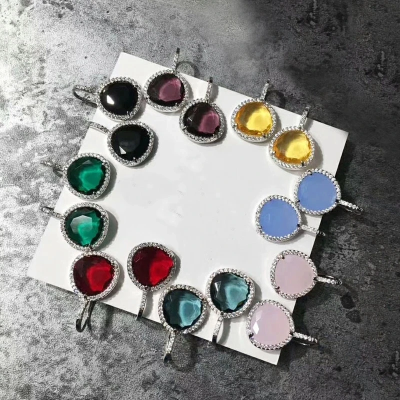 

SOELLE High Quality Multicolor Candy Crystal Drop Earrings Full Zircon CZ Gold Silver Color Earrings Women Fashion Jewerly Gift