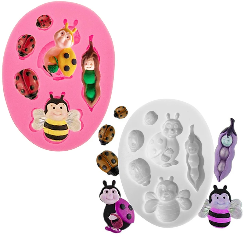 1 шт. Силиконовые DIY пчелы стручки детская Божья коровка силиконовая форма для