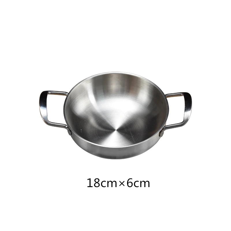 18cm 18 см/20 см/22 см нержавеющая сталь Hotpot плоское дно кастрюля для приготовления пищи горшок для Раков морепродуктов кухонный кастрюля для индукционной плиты - Цвет: 18cm