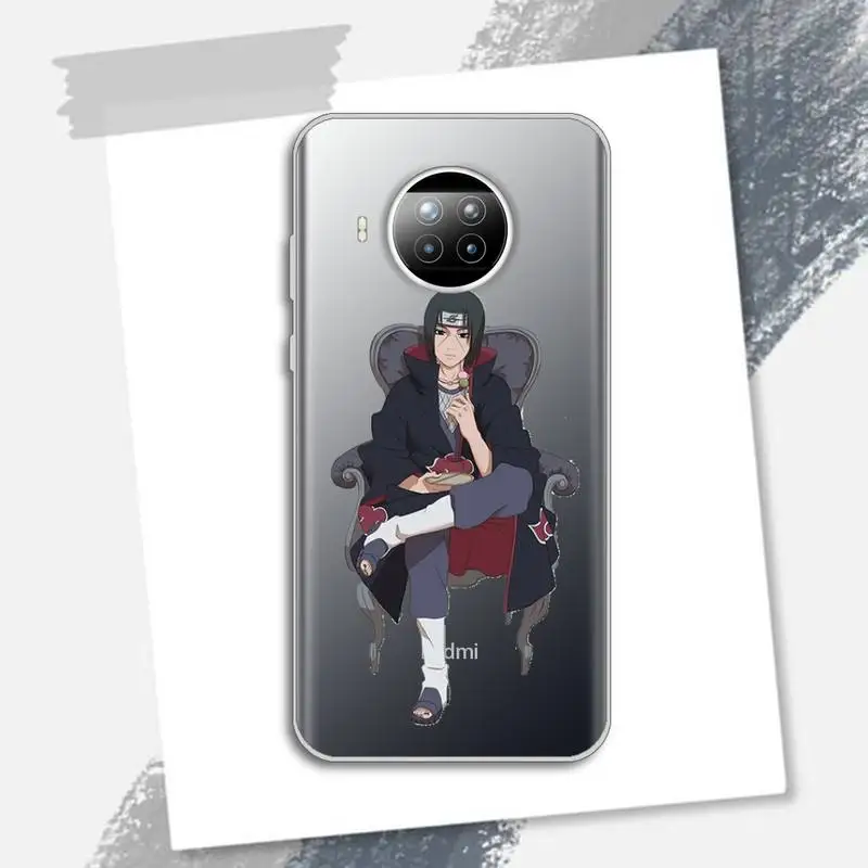 

Uchiha Itachi Naruto anime Akatsuki Phone Case Transparent for Xiaomi Redmi note 10 t 8 9 pro lite 11