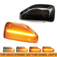 dynamic led side marker amber lamp for dacia duster sandero stepway mk2 logan mk2 car repeater turn signal lights