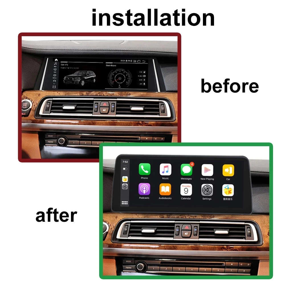 Для BMW 7 серии F01 F02 CIC NBT Система Android 10 12 3 дюймов 1920*720P Автомобильный плеер
