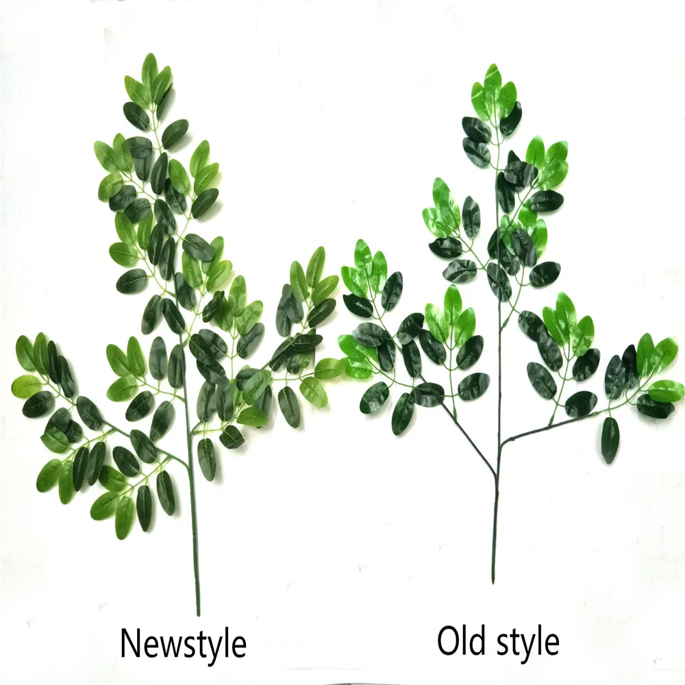 Искусственные зеленые листья растений 50 листьев 3 ветви искусственное дерево