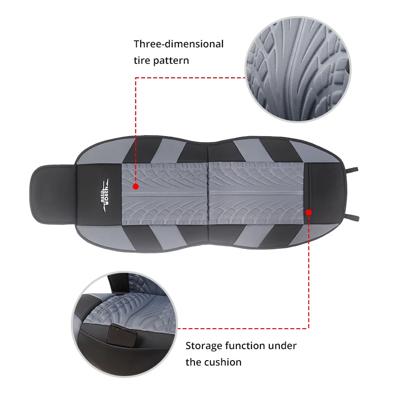 

AUTOYOUTH Track Detail Style Front Seat Cushion Cover Polyester Fabric Universal Front Fits Most Cars Covers Car Seat Protector