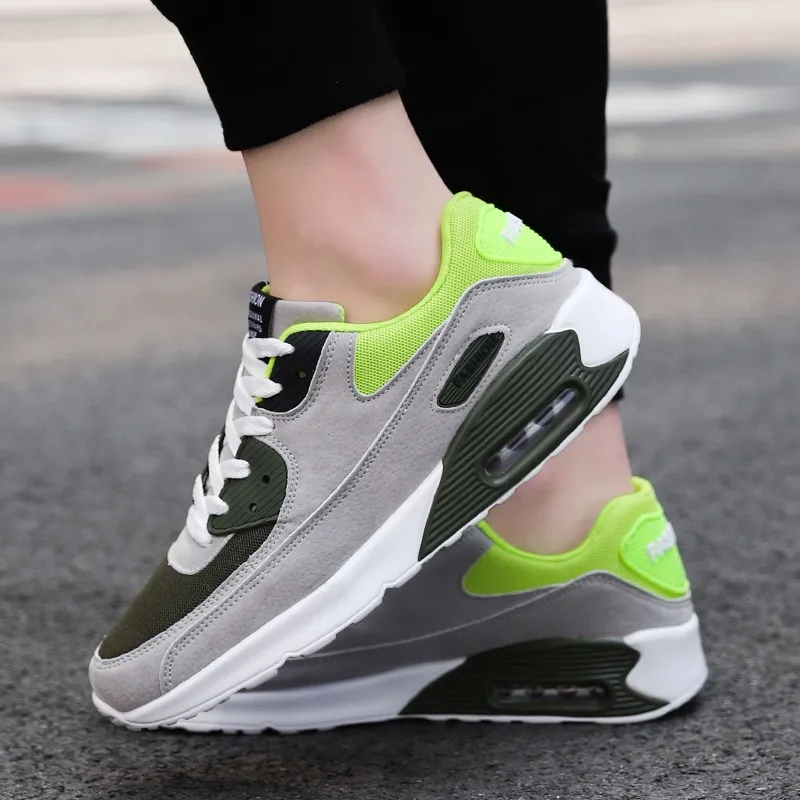 

Fashion Male Sneakers Air Cushion Breathable Sports Running Shoes PU Mesh Tenis Masculino Adulto Men Shoe