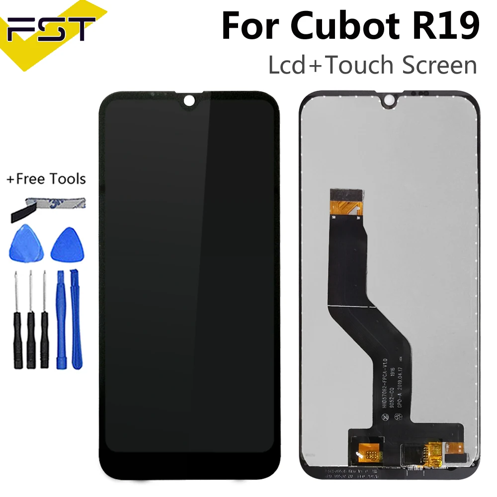 

5.71'' Black For Cubot R19 LCD Display with Touch Screen Digitizer Assembly For Cubot R19 Phone Accessories+Tools