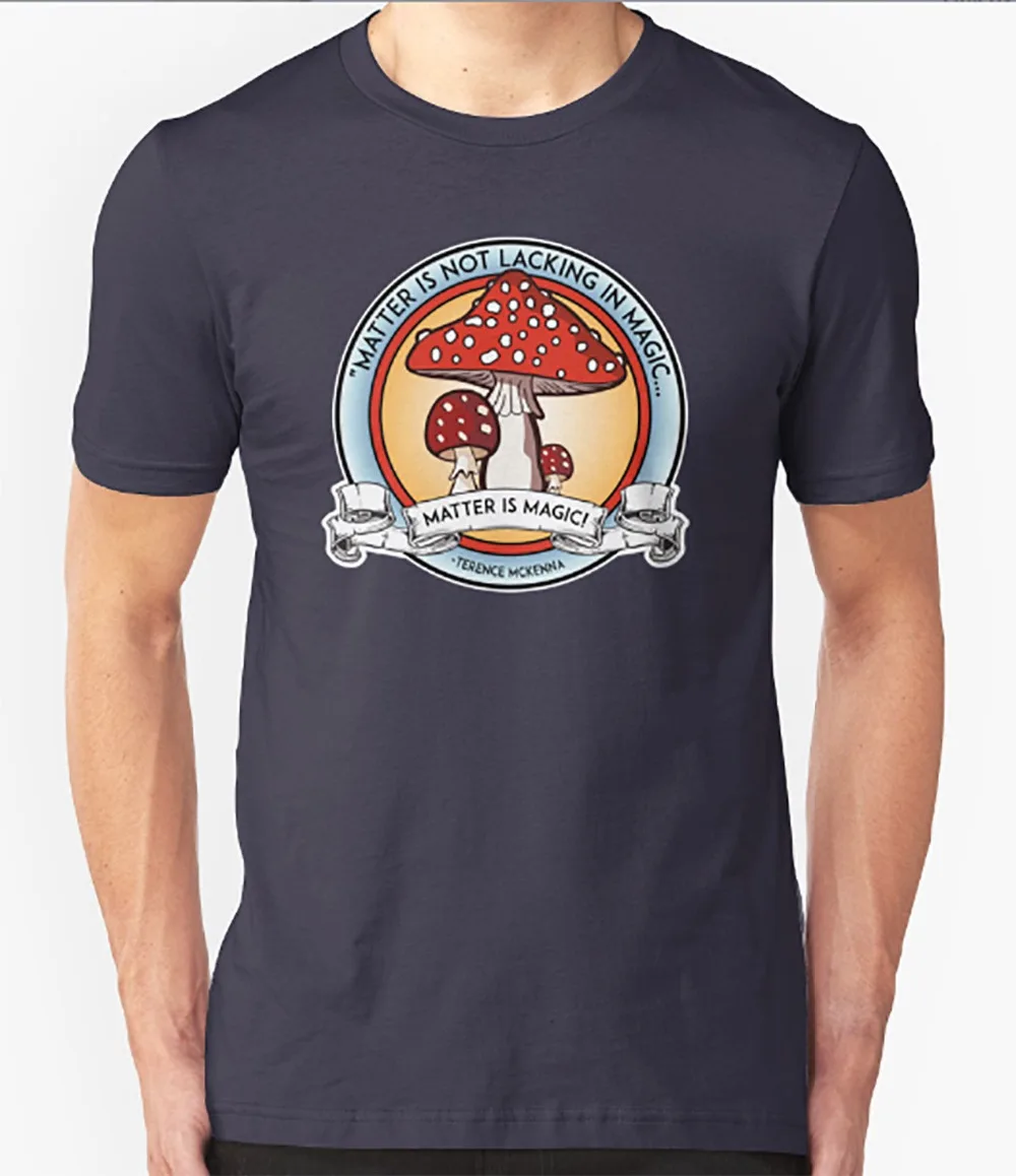 

Terence Mckenna T Shirt Psychedelic Acid Magic Mushroom Fly Agaric Man T-Shirt New Tee Cotton Clothes Custom Aldult Teen Unisex