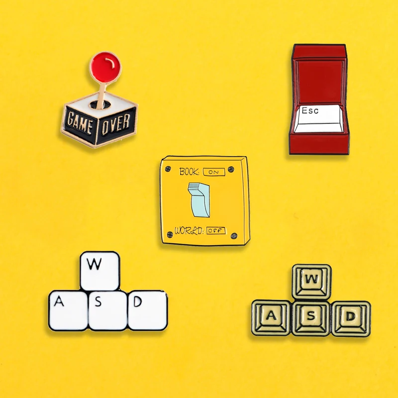 Булавка для кнопки клавиатуры эмалированная булавка одежды рюкзака шляпы|Броши|