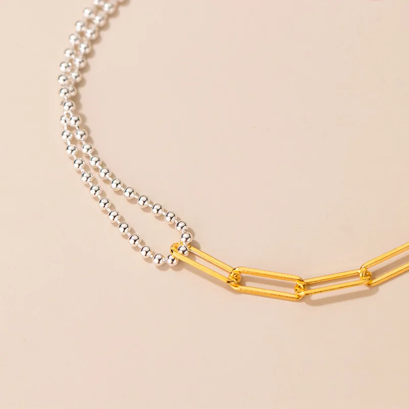 

Trustdavis Genuine 925 Sterling Silver Fashion Sweet Beads Chain Bracelet Necklace For Women Wedding Party Jewelry Gift DB1328